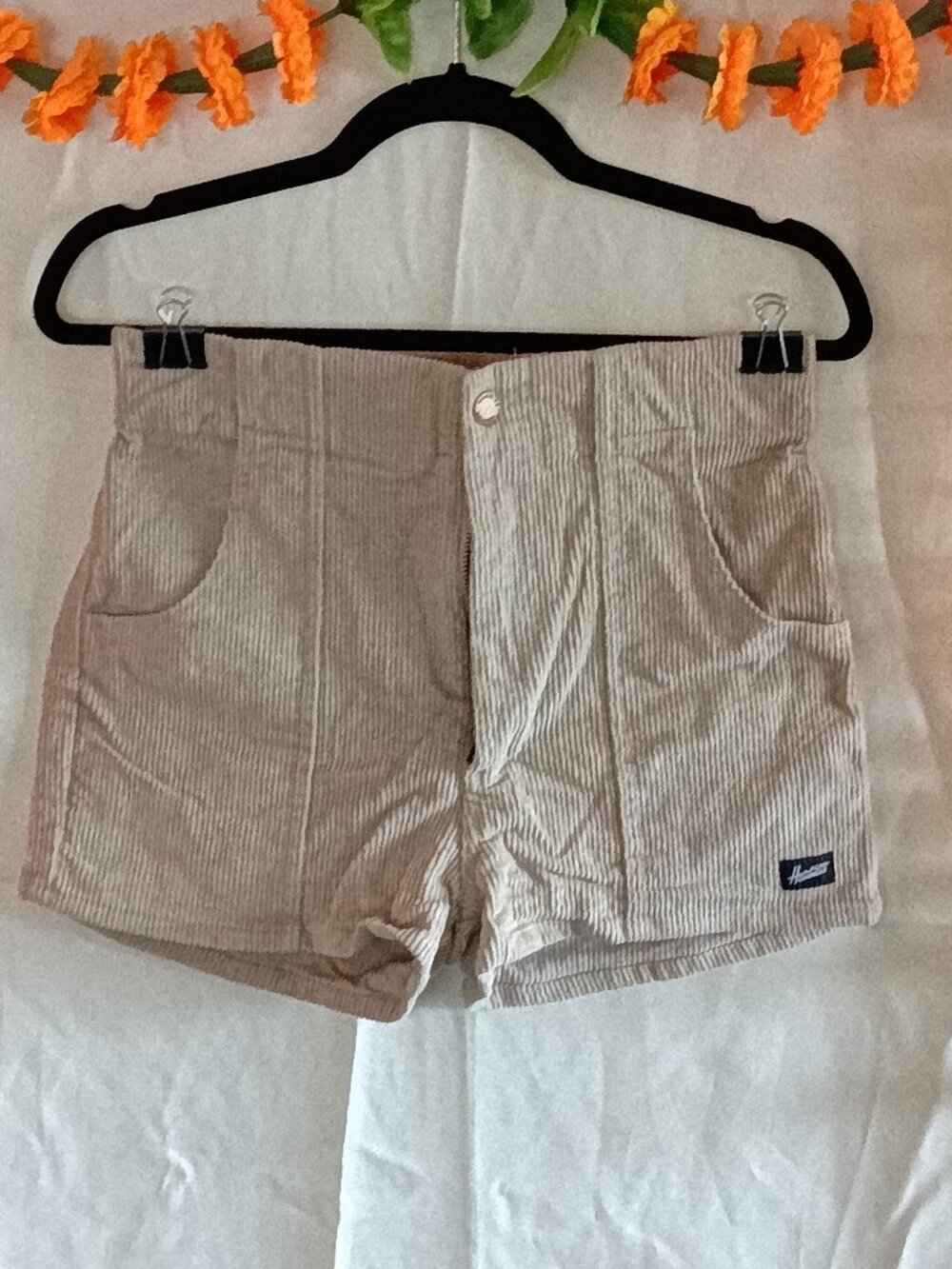 New Hammies Stretch Corduroy High Waist Shorts - Size 30 Women's